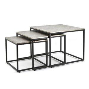 Set de trois tables carrées Trapeze
