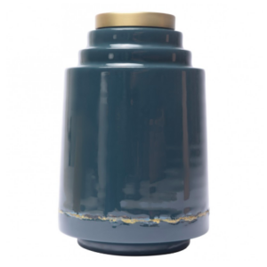 Vase en fer émaillé Olia - Bleu de Cobalt