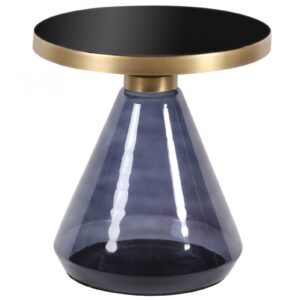 Table d'appoint Enzo - Verre fumé bleu