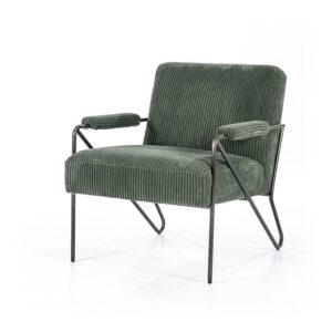 Fauteuil Wendy - Velours cotelé vert