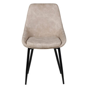 Chaise Bari - Beige effet daim