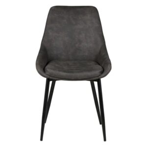 Chaise Bari - Gris effet daim