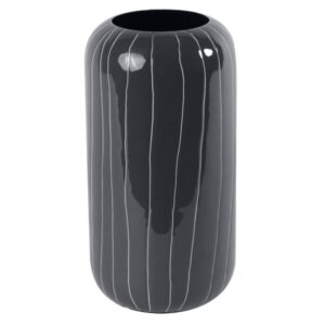 Vase Fynn - Gris bleu rayé