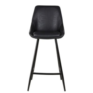 Tabouret de bar Bari - Noir PU