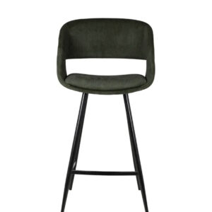 Tabouret de bar Ada - Vert velours côtelé