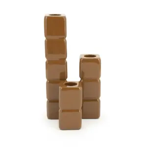 Porte Bougie Cube - Moutarde