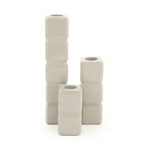 Porte Bougie Cube - Taupe