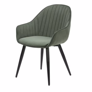 Fauteuil Bari - Kaki Velours côtelé