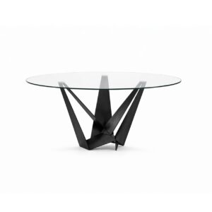Table a manger Archie - Verre Ronde 130 cm